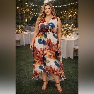 NWOT Kate and Mallory High low dress size 3X BN 64 🌸🌹🪻